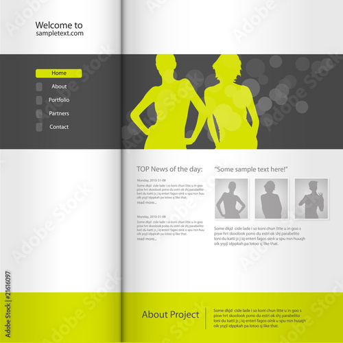 Website design template.