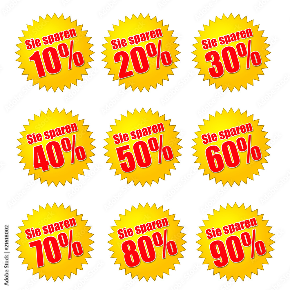 Button Set Sie sparen Button Set Sie sparen