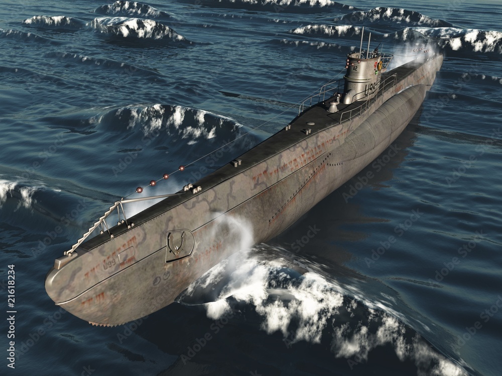 U 99 - U-Boot aus dem 2. Weltkrieg Stock Illustration | Adobe Stock
