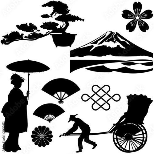 asiatische silhouetten