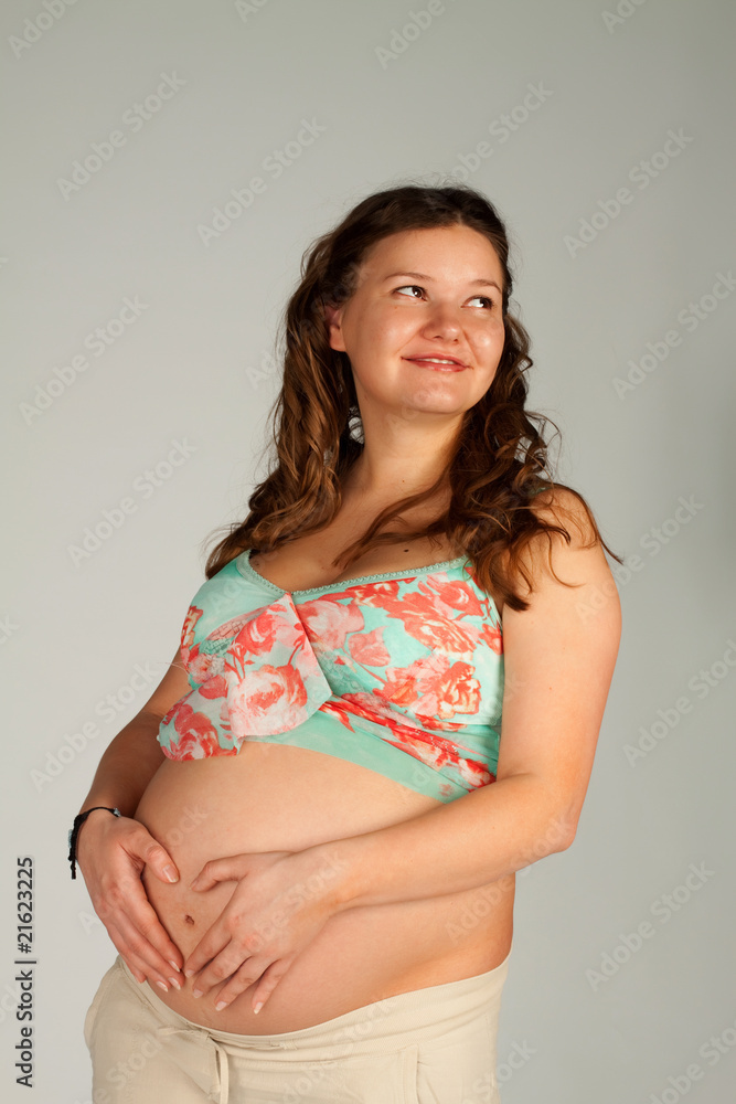Pregnant Woman make a heart shape Pregnant Woman make a heart shape