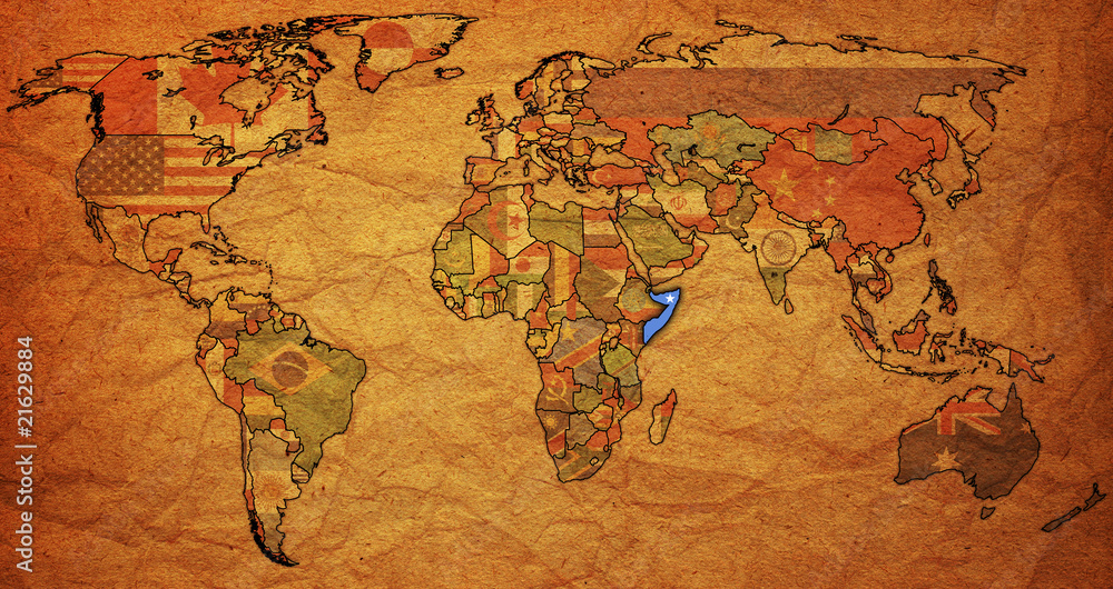 somalia on world map