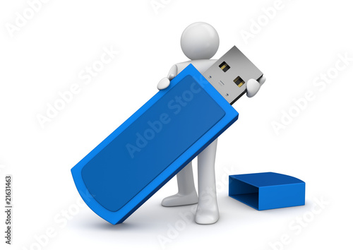 Fényképezés Man with flash drive