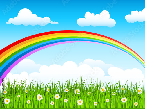 Frühling und Regenbogen