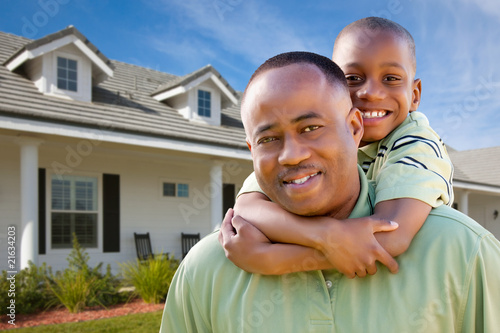 Father and Son Outside of Home