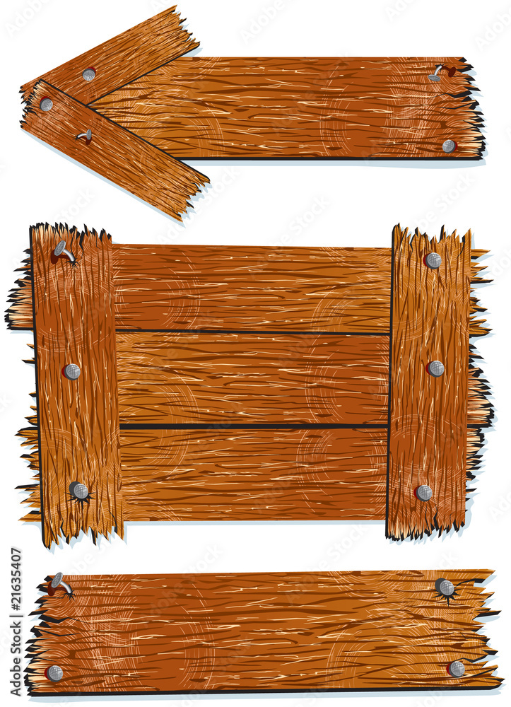 Set of different wooden sign boards 7012443 Vector Art at Vecteezy