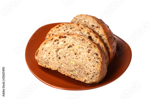 Black bread with  bred grains