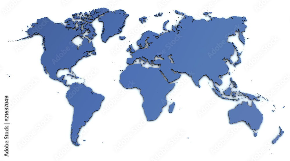 Weltkarte - detailliert