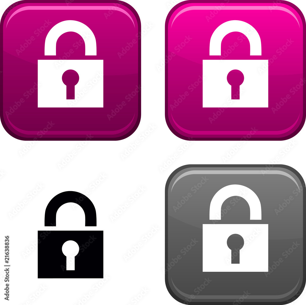 Padlock button. Padlock button.