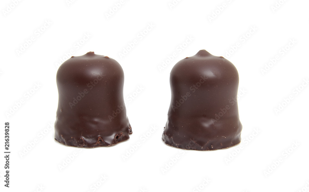 Chocolate candy over white background Chocolate candy over white background