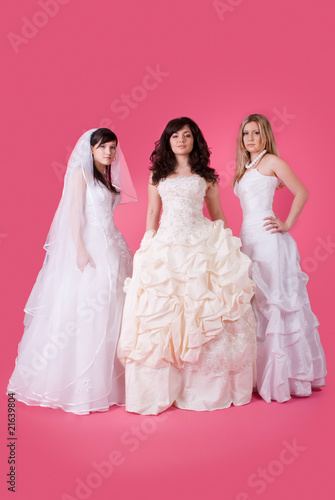 Three happy bride