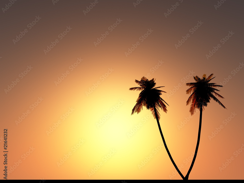 duo de palmiers