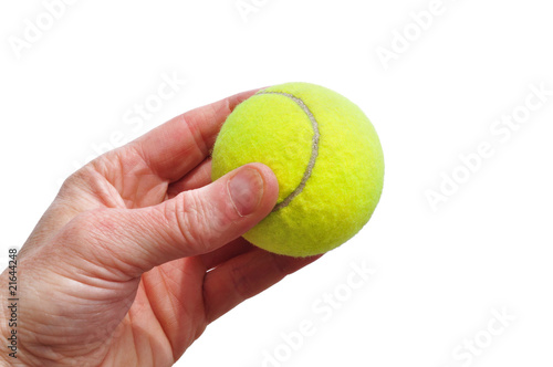 Player Holding Tennis Ball