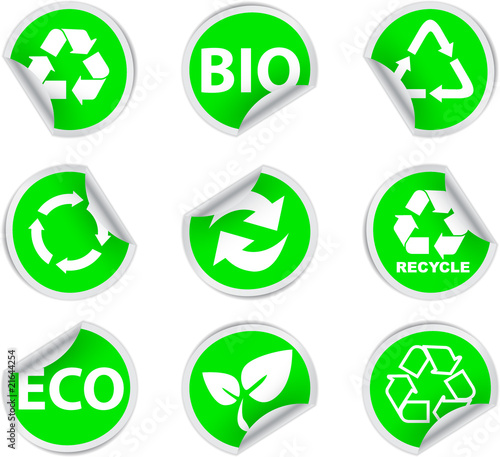 green environment and recycle icons