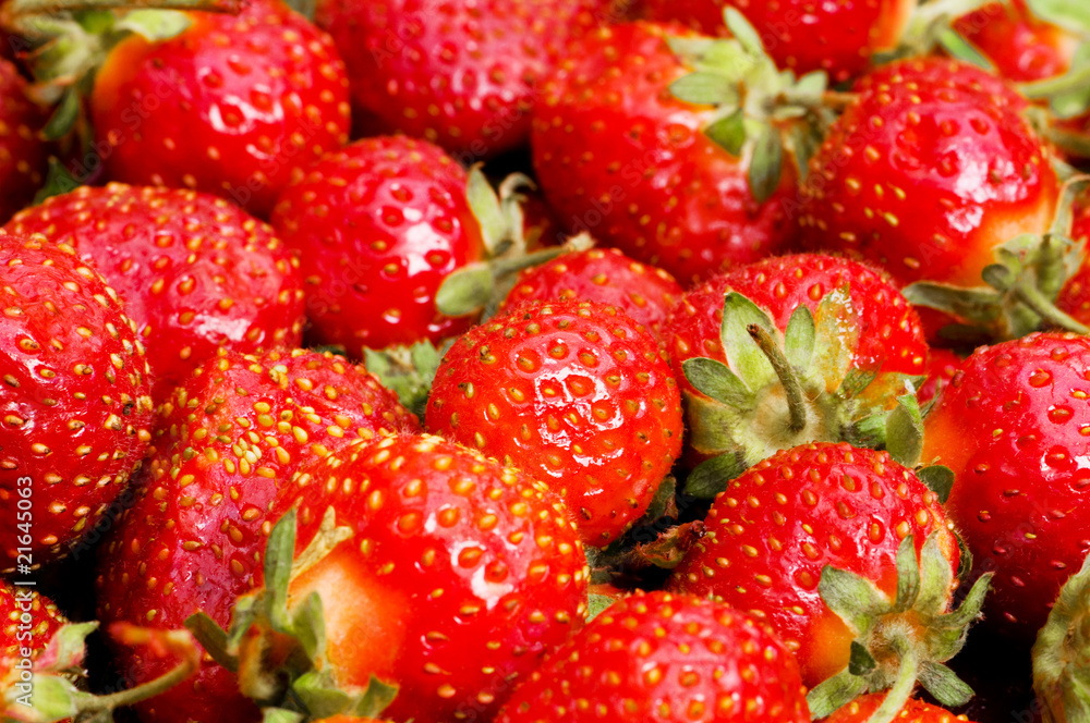 Lots of strawberries arranged as the background Lots of strawberries arranged as the background