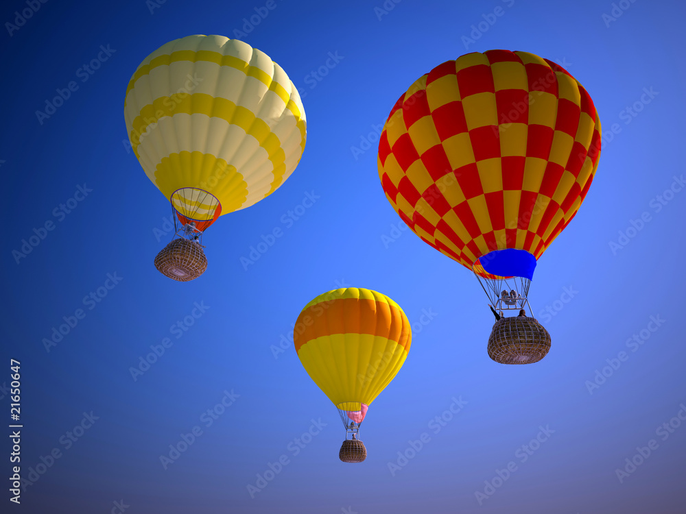 Obraz premium Balloons at sunset