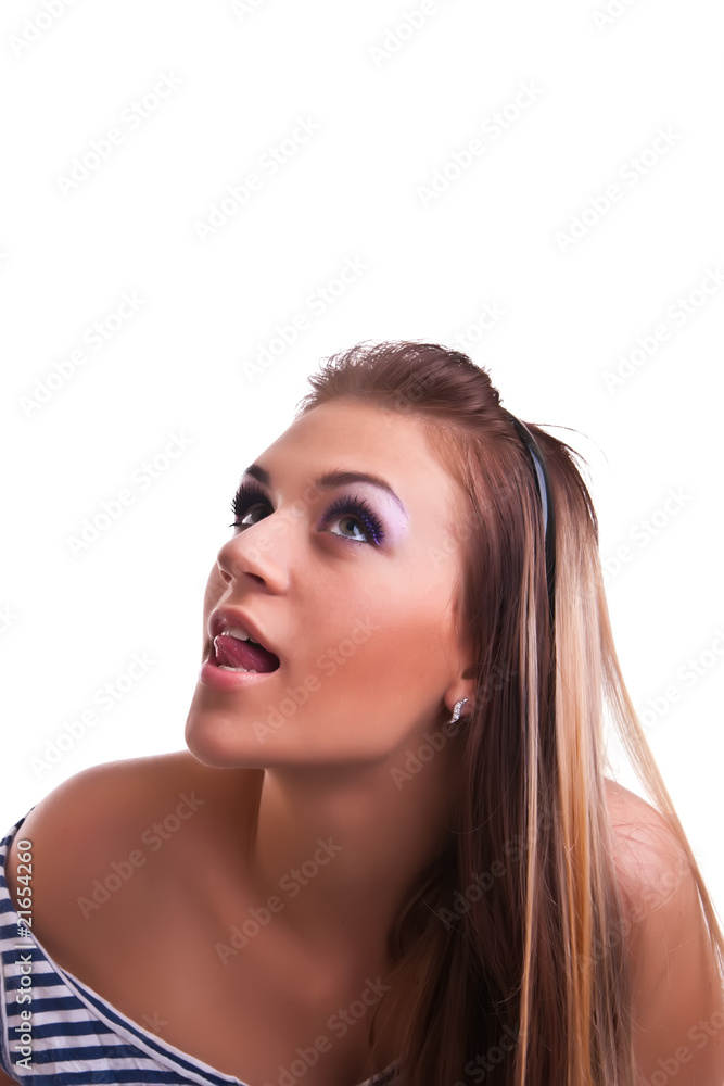 Fototapeta premium young woman in studio