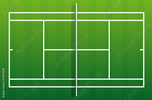 Terrain de tennis - gazon