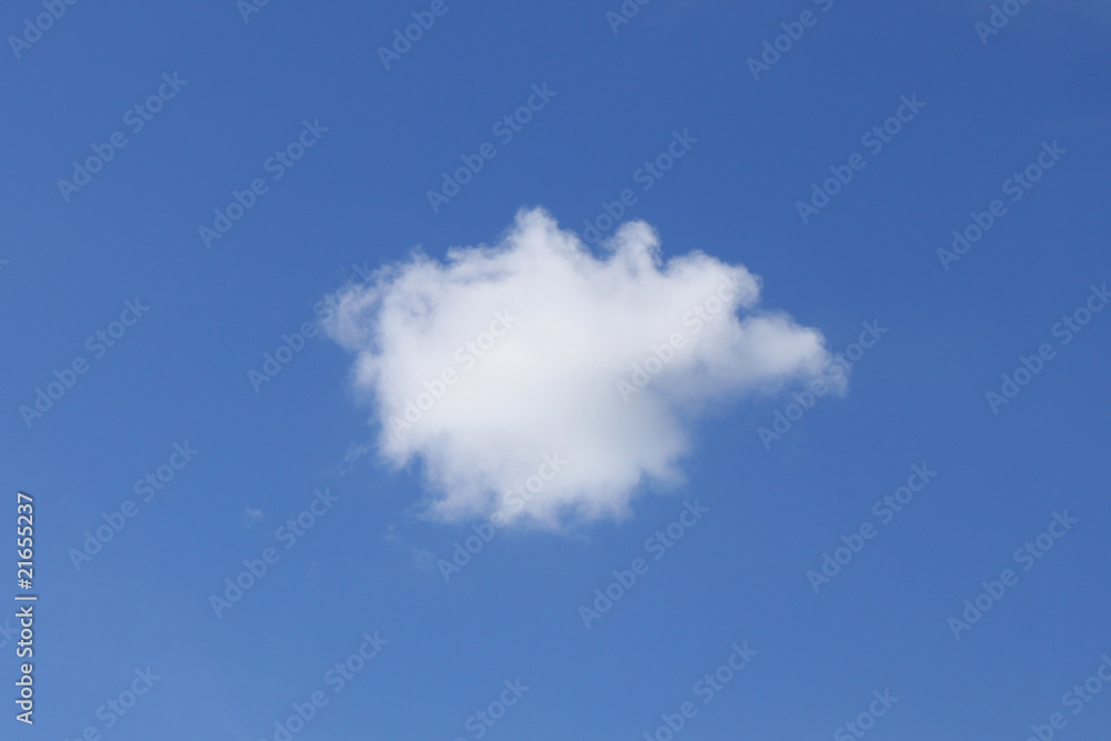 Single White Fluffy Cumulus Cloud Single White Fluffy Cumulus Cloud