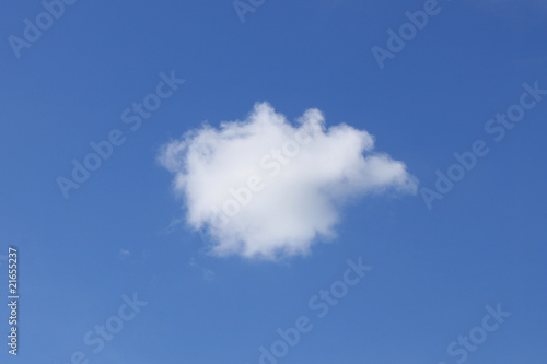 Single White Fluffy Cumulus Cloud