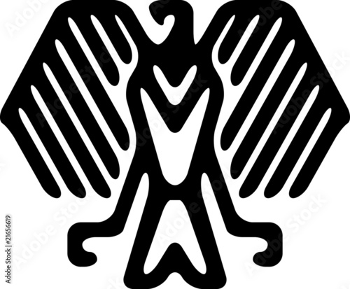 bird  - aboriginal art stylilization