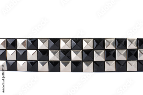 Black Leather Belt with Chrome Studs photo