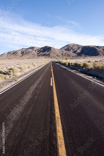 Asphalt desert highway