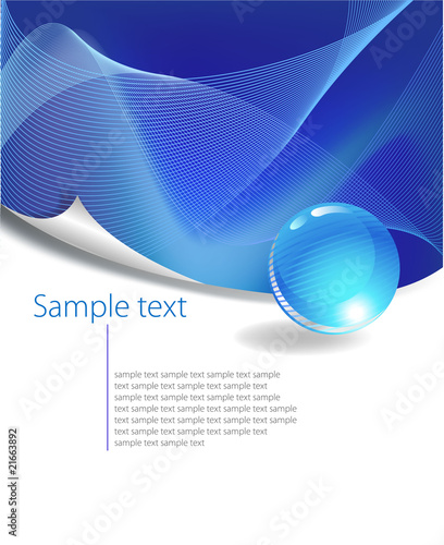 Blue Abstract Background with free space for text,