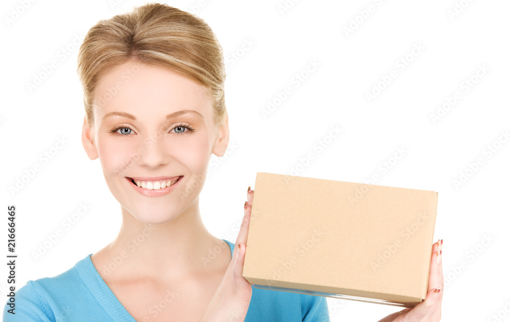 businesswoman with parcel businesswoman with parcel
