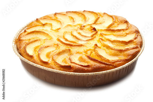 apple pie isolated on white