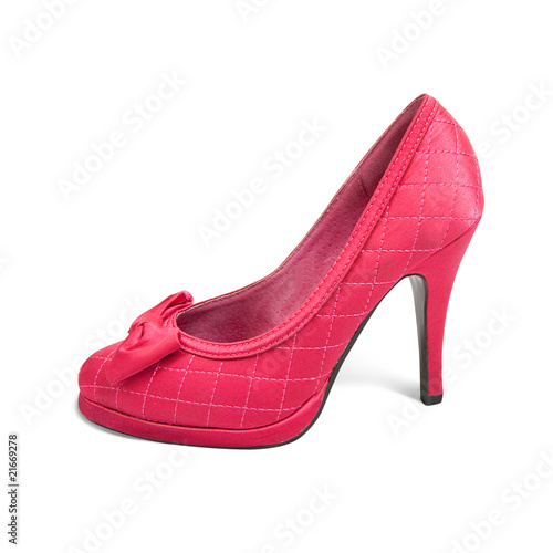 isolated red female shoe