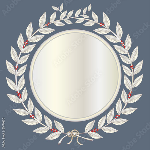 Laurel wreath in silver