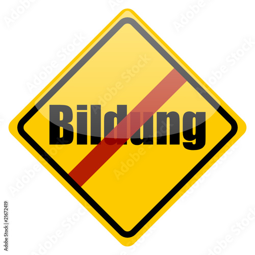 Warnschild Bildung