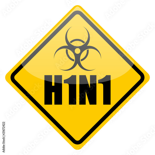 Warnschild H1N1