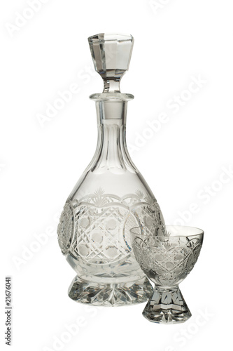 Crystal Glass and Bottle