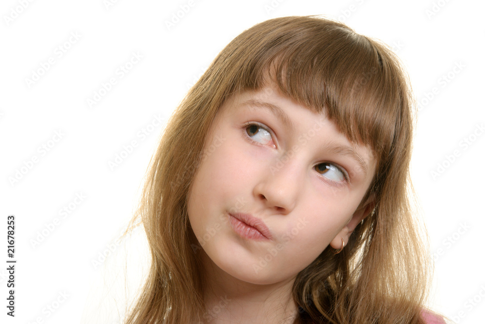 Girl in thoughtfulness and meditations Girl in thoughtfulness and meditations