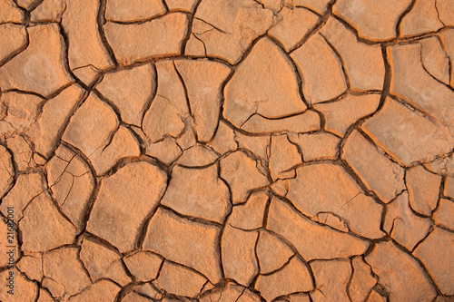 Broken soil in dry season
