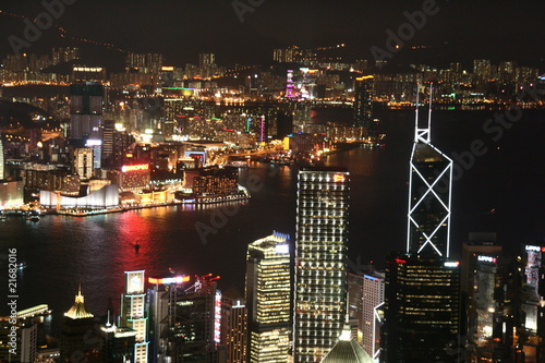Canvas Print Hongkong Skyline