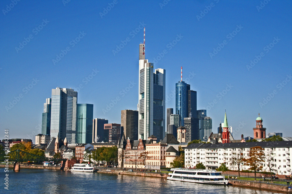 Naklejka premium Skyline Frankfurt
