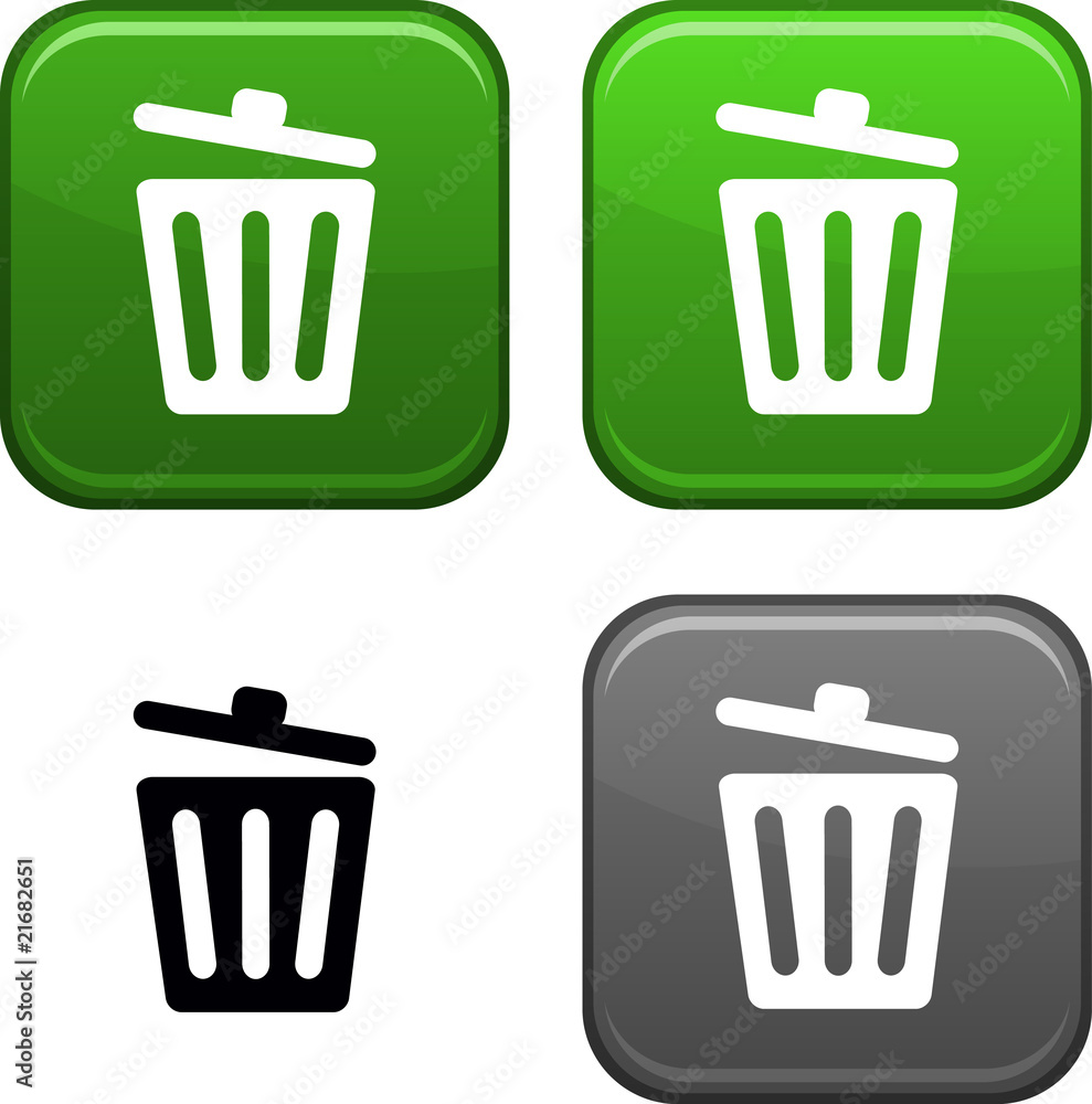 Recycle bin button. Recycle bin button.