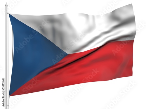 Flying Flag of Czech Republic - All Countries