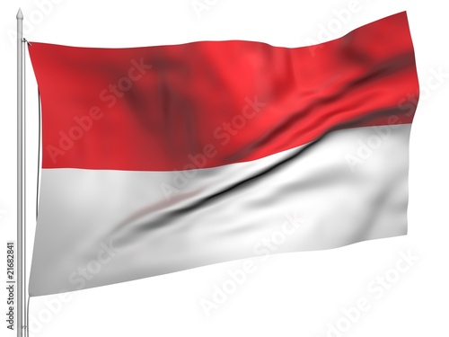 Free Download Flying Flag of Monaco - All Countries - GFXLoad