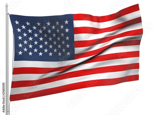 Flying Flag of United States - All Countries