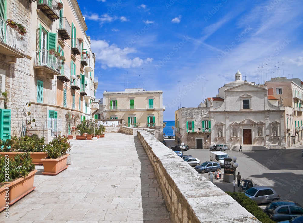 Observation Platform in Molfetta Oldtown. Apulia.