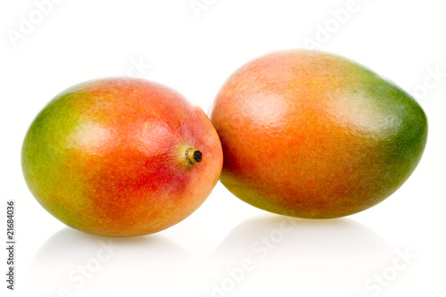 Ripe mango fruits isolated