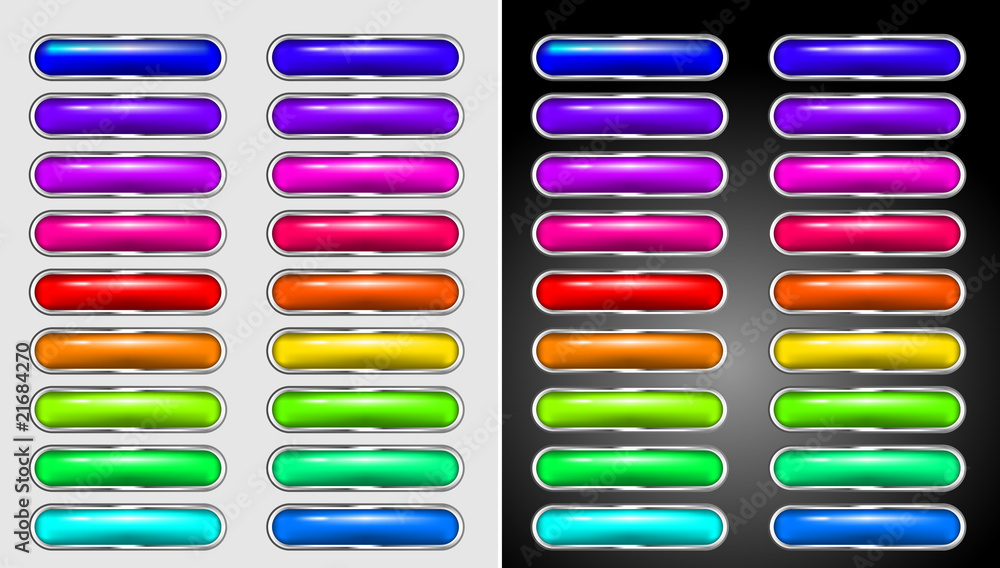Web buttons for design. Vector set. Web buttons for design. Vector set.