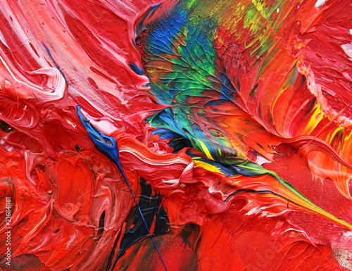 close-up view of an oil painting 07