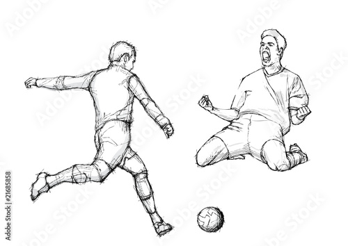 sketching of the soccer