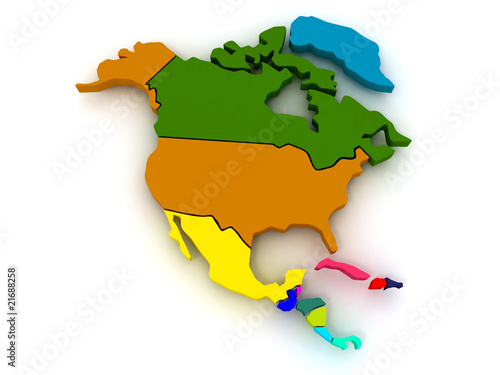 Map of northern america