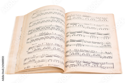 book with music scores photo